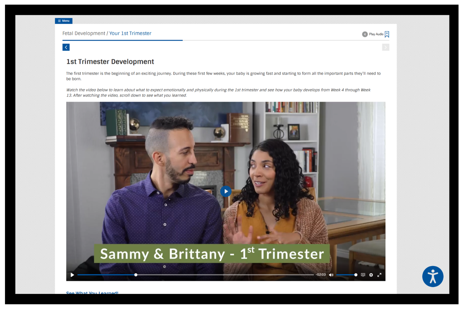 Understanding Pregnancy eClass video with real pregnant couple