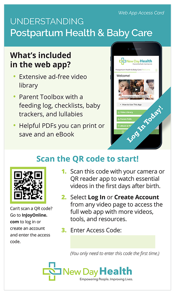 Example of InJoy's web app card customized and branded.