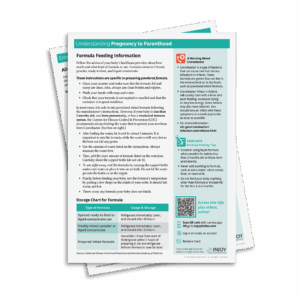 Formula & Bottle Feeding Tear Pads from InJoy Health Education