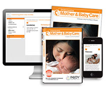Understanding Mother & Baby Care book, DVD, web app on phone and eclass on computer screen